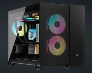 CORSAIR 2500D Airflow Tempered Glass mATX, ATX Mid-Tower, Dual Chamber Black - Picture 1 of 1