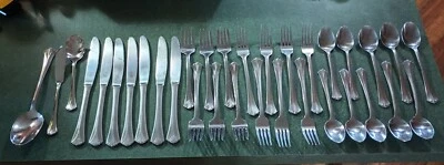 Lot Of 33 Pfaltzgraff Flatware Service For 5 + & 3 Serving Pieces  - Image 1 of 4