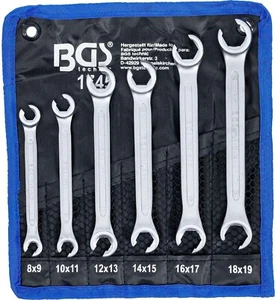 6er Set Rohrschlüssel 8 bis 19mm für Rohrleitungen Bremsschläuche Schlüssel - Bild 1 von 7