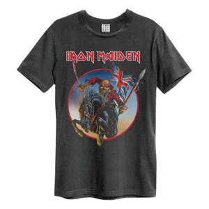 Amplified Iron Maiden Trooper On Steed Mens Charcoal T Shirt Iron Maiden Tee - Picture 1 of 1