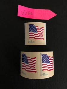 U.S. Stamps, Scott # 4186, Single and Pair, 41c American Flag, MNH - Picture 1 of 2