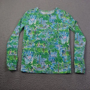 Lilly Pulitzer Pajama PJ Top Kids Girls 10 Multicolor Tropical Long Sleeve - Picture 1 of 6