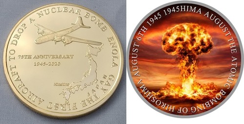 Enola Gay Gold Coin Bomber Hiroshima 1945 OMD Song Nagasaki WW2 Oppenheimer War