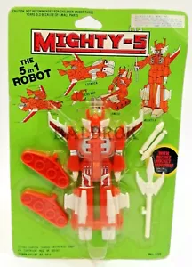 TRIDER G7 MIGHTY 5 TRASFORMAZIONI SUNRISE VINTAGE 1984 DIECAST ROBOT no popy - Foto 1 di 5