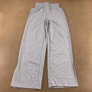 Shein Womens Lounge Wide Leg Pants Gray Heathered Pull On Slits Petites XXS New - Picture 1 of 8