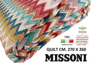 Quilt bedspread double quilt MISSONI 270 x 260 cm zig-zag - Picture 1 of 12