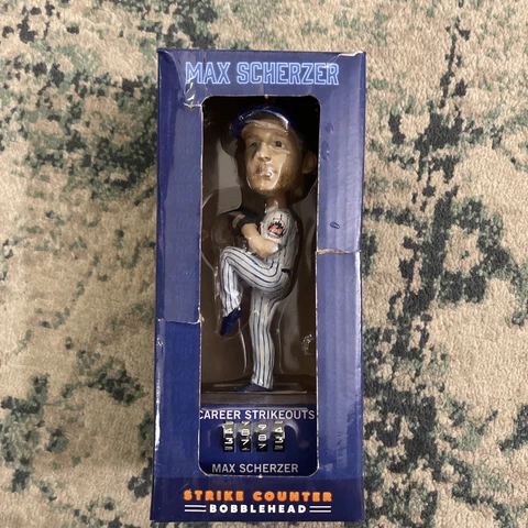2022 New York Mets Max Scherzer Strikeout Counter Bobblehead SGA 8/26/22 Cover