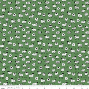 Farm Livin' Green Sheep C15180 100% Cotton Fabric by the half yd Riley Blake - Picture 1 of 6