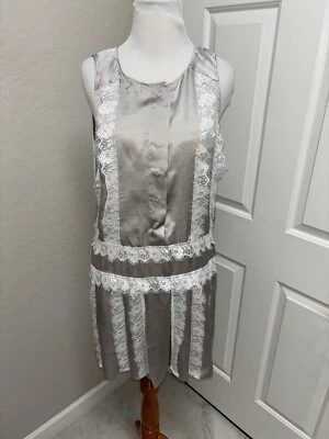 Vestido Banana Republic Heritage NUEVO 100 % Seda Borde de Encaje y Cintura Caída Foto 1 de 4