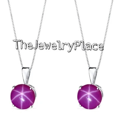 Ruby Pink Star Pendant in 925 Sterling Silver Pink Lindy Star Necklace Infinity - Image 1 of 4