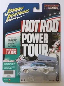 Johnny Lightning Hot Rod Power Tour 1955 Chevy Sedan White Lightning - Picture 1 of 2