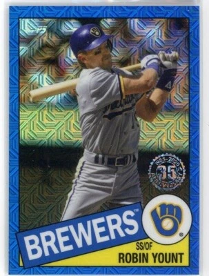 Robin Yount 2020 Topps Series 1 Blue Mojo Refractor SP /150 - Image 1 of 2