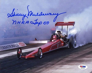Shirley "Cha Cha" Muldowney SIGNED 8x10 Photo NHRA Dragster PSA/DNA AUTOGRAPHED - Picture 1 of 1