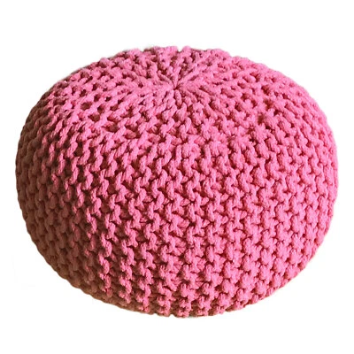 Strickhocker Pouf Sitzpouf Sitzpuff Grobstrick Pouf Bodenkissen Ø 55cm - Bild 1 von 4