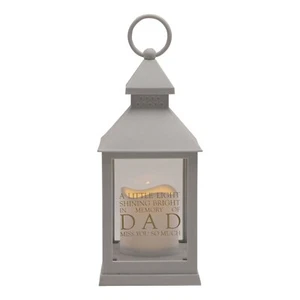 Linterna conmemorativa Thought Of You DAD negra junto a la tumba - Imagen 1 de 1