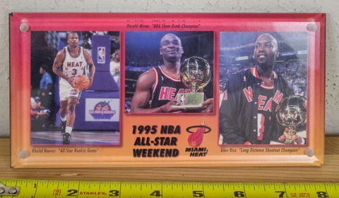 Vintage 1995 NBA All Star Weekend Miami Heat Awards Plaque hk Cover