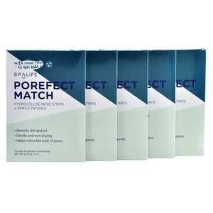 5 packs SpaLife Porefect Match - 3 Hydrocolloid Nose Strips + 24 Pimple Patches - Picture 1 of 1