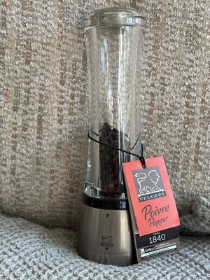 Molinillo de pimienta acrílico acero inoxidable 8,25" Peugeot Daman U'Select nuevo con etiquetas Foto 1 de 4