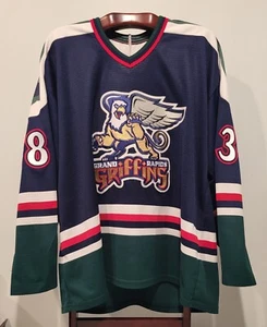 BAUER PAVOL DEMITRA 1996-97 GRAND RAPIDS GRIFFINS HOCKEY JERSEY SIZE XL - Picture 1 of 4