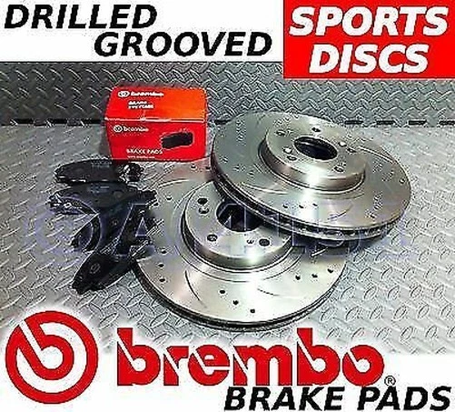 Discos de freno delanteros + traseros perforados y ranurados X-Type 2004-2010 pastillas Brembo Jaguar Foto 1 de 1