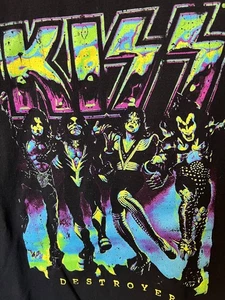 KISS DESTROYER XXL T-SHIRT HERREN SCHWARZ LILA LIME EPIC RIGHTS BRIGHT SHIRT TEE - Bild 1 von 4