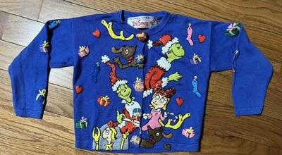 Cárdigan Suéter Michael Simon Dr Seuss De Colección Niños Niñas 6/6X Grinch Foto 1 de 4