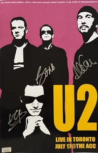 Bono, The Edge & Adam Clayton ‘U2 Live In Toronto’ Signed Auto 17x11 Photo W/COA - Picture 1 of 9