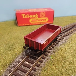 Tri-ang Hornby. R113 Goods Wagon Drop Sides Red. OO Gauge Vintage Model Railway. - Picture 1 of 13