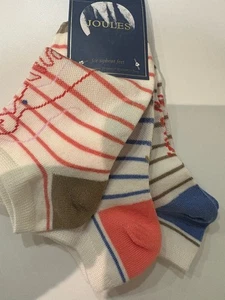 🌟Calcetines Entrenadores Joules Rilla para Mujer, Paquete de 3, Rayas de Langosta, 4-8🌟 - Imagen 1 de 5