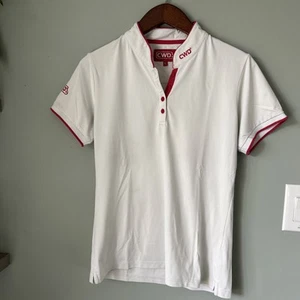 CWD Saddles Polo Shirt Women’s White L W/ Logo Equestrian Horse Riding MSRP 105 - Picture 1 of 9