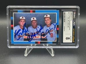 1988 Donruss Ripken Baseball Family Signed Cal Jr. 🔥 CGCxJSA 8 Auth Auto 🔥 - Picture 1 of 6