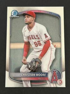 2025 Bowman #BCP-107 Christian Moore Chrome Prospects Los Angeles Angels - Bild 1 von 2