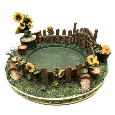 Base de velas Yankee RARA valla de jardín de girasol grande para tarro de velas de 2 lb Foto 1 de 4