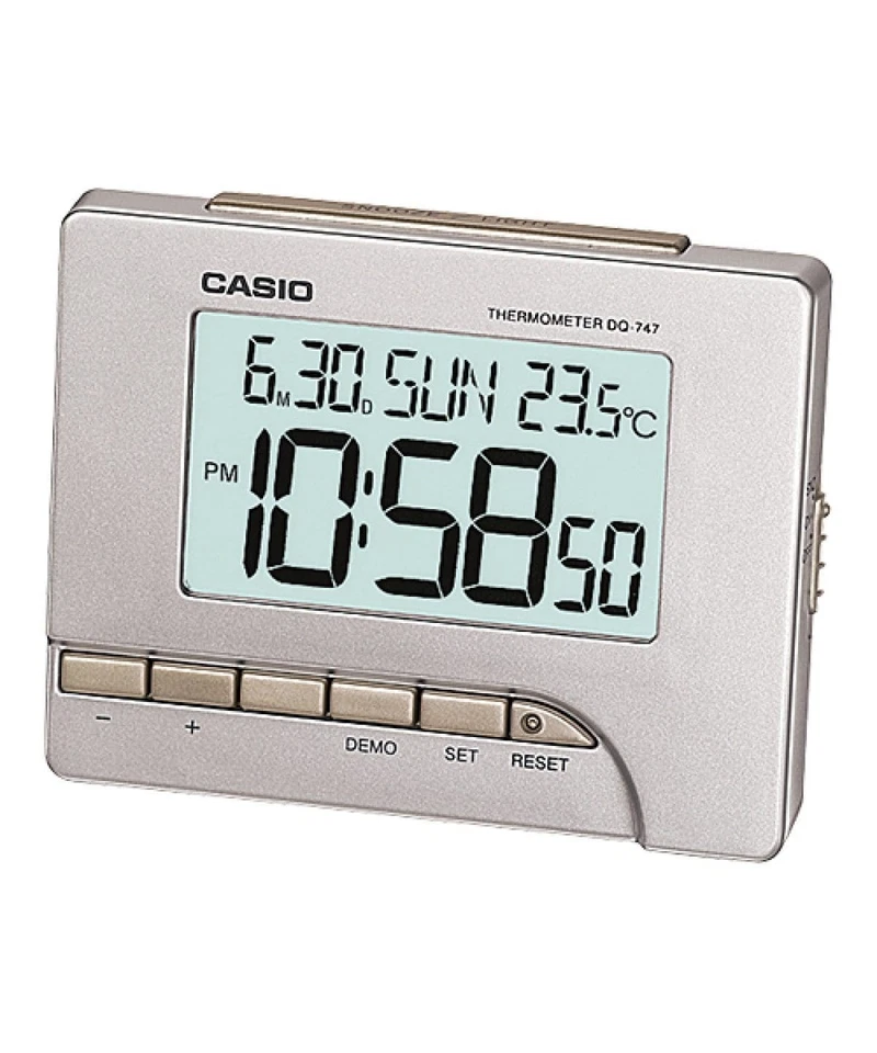 160169 Sveglia Casio Dq-747-8ef Silv. Term. SN