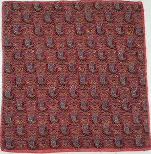 Antico tessuto persiano paisley tradizionale tessuto a mano 75x72 cm - Foto 1 di 10