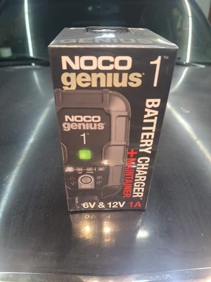 New NOCO GENIUS1 1-Amp Fully-Automatic Smart Charger 6V and 12V Battery Charger - Image 1 of 4