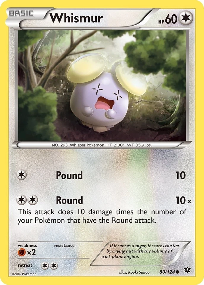 Whismur 80/124 Fates Collide Regular LP-Lightly Played Pokémon TCG - Image 1 of 1