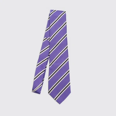 Ralph Lauren Purple Label Lavender Striped Silk Made in Italy - Image 1 of 2