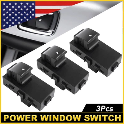 Botones de interruptor de ventana eléctrica de 3 piezas para Chevrolet Suburban 1500 2500 2007-2013 negro Foto 1 de 4