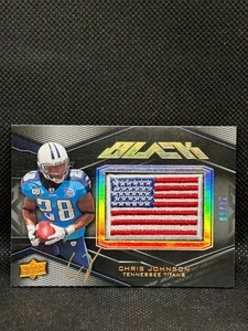 2009 Upper Deck Black Chris Johnson #88 USA Flag Patch Auto /50 CJ2K Gold - Picture 1 of 2