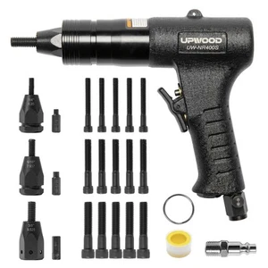 Pneumatic Rivet Nut Gun with 1/4-20, 5/16-18 & 3/8-16 Nose-Piece and Mandrels... - Picture 1 of 6