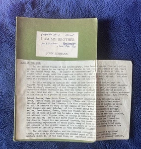 Rare Early Proof Copy 1959. John Lehmann: I Am My Brother (autobiography II) - Picture 1 of 6