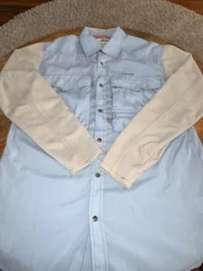 Dagon Rise Up Long Sleeve Pearl Snap Shirt Mens medium Fishing vented - Picture 1 of 7