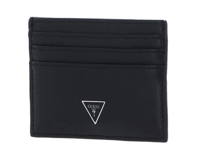 GUESS Certosa Saffiano Card Case Black - Imagen 1 de 3