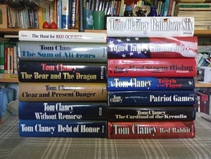 Lot 13 Tom Clancy HC/DJ Book All Jack Ryan Series #1-12 Original + Red Storm - Imagen 1 de 18