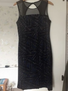 Roman Originals Blue and Black Sleeveless Dress 12 - Picture 1 of 2