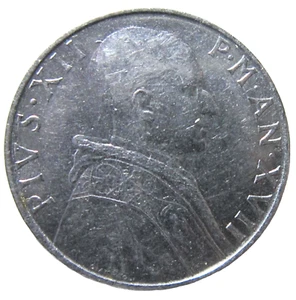 VATICAN CITY. 50 LIRE, 1955 . POPE PIUS XII. - Picture 1 of 2