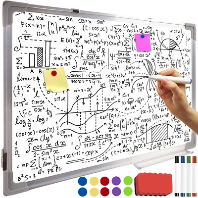 MAALEO Magnetisches Whiteboard 90x60 cm 4 Marker 10 Magneten Schwamm Magnettafel 24326