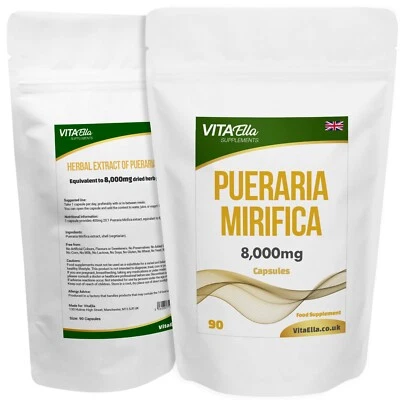 VITAELLA Pueraria Mirifica | 8,000mg Capsules | Powerful Formula | Best Value on Ebay