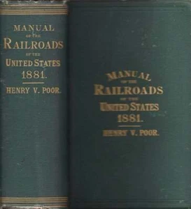 Henry V Poor / Manual of the Railroads of the United States for 1881 Railroads - Imagen 1 de 3